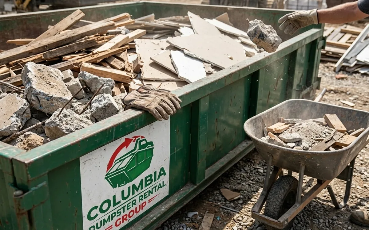 Concrete, Brick and Cherty Clay: Why Heavy Debris Needs a 10 Yard